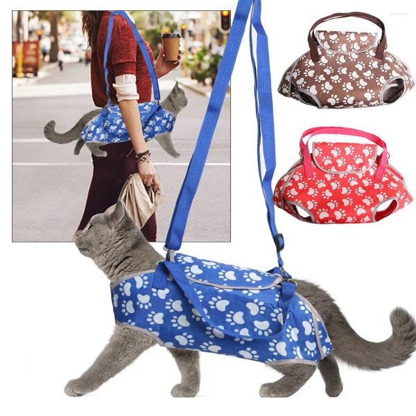 Transportadoras de gatos portátil simples diagonal portador de cães para cães saindo mochila pode ser atacado