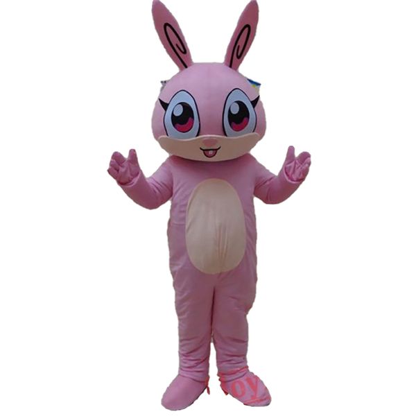 Halloween Rosa Kaninchen Maskottchen Kostüm Fursuit Halloween Anzug Kostüme für große Bühnenveranstaltungen Beste Qualität