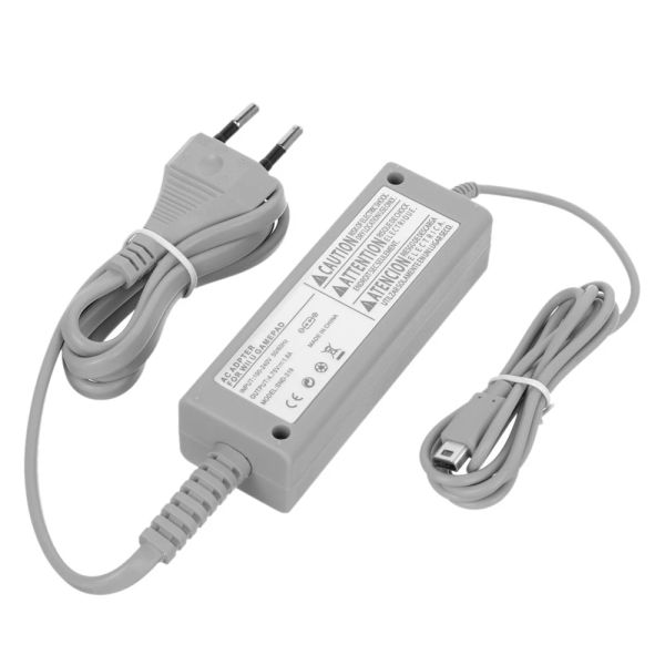 Fornece plugue da ue para console de jogos wii u/host gamepad/pad 100240 fonte de alimentação cabo adaptador de carregador ac