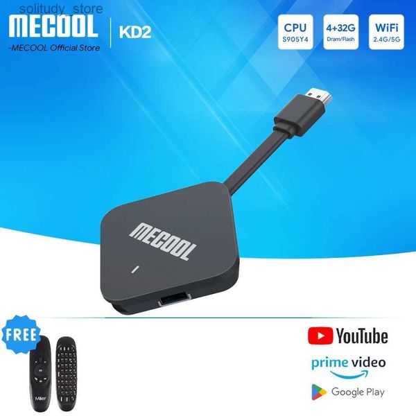 Set Top Box MECOOL 2022 ATV KD2 Global Amlogic S905Y4 TV Stick Android 11 4GB 32GB Dual WIFI Certificato Google BT 5.0 Q240402