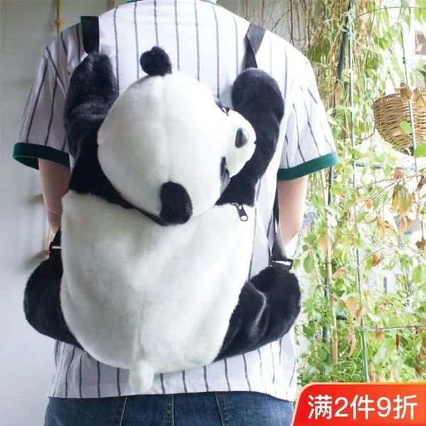 Aufbewahrungstaschen Niedlicher Panda Rucksack Tasche Tier Plüsch Puppe Schüler Schultasche Große Kapazität Schule Kawaii Kinder Schulterhandtaschen