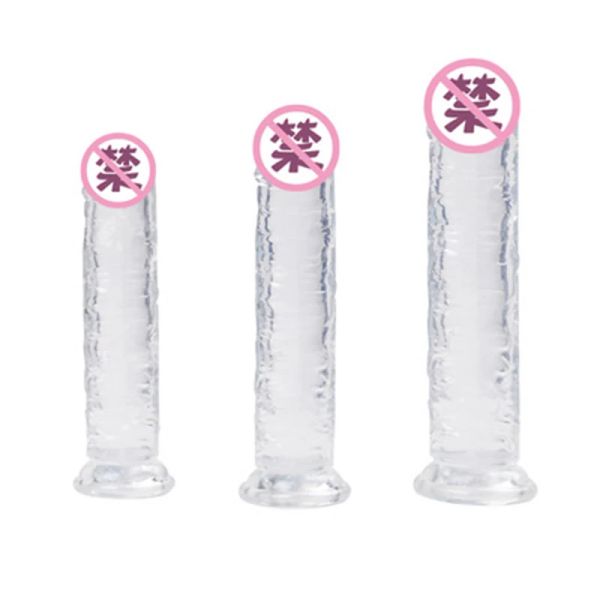 Toys Dildos de geléia macia com forte copa de sucção vibrador realista sem vibrador artificial para masturbação feminina lésbica brinquedos sexuais