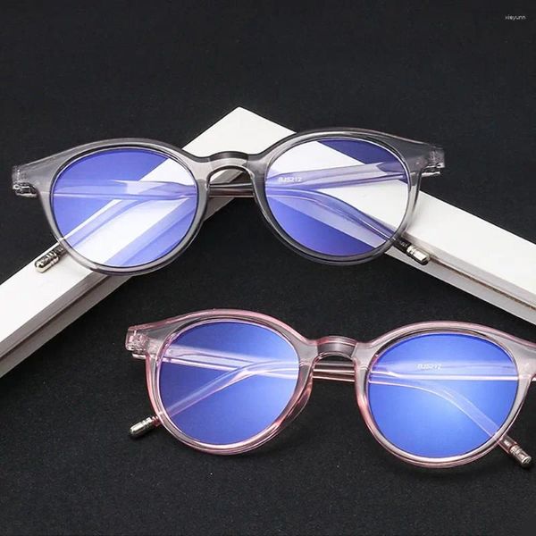 Óculos de sol unissex pc quadro redondo proteção contra radiação óculos de jogos de computador óculos de bloqueio de luz azul espelho plano eyewear