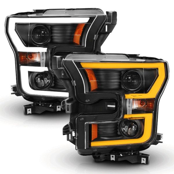 Switchback LED Bar 2015–17 Schwarz Projektorscheinwerfer Paar für Ford F150 F-150