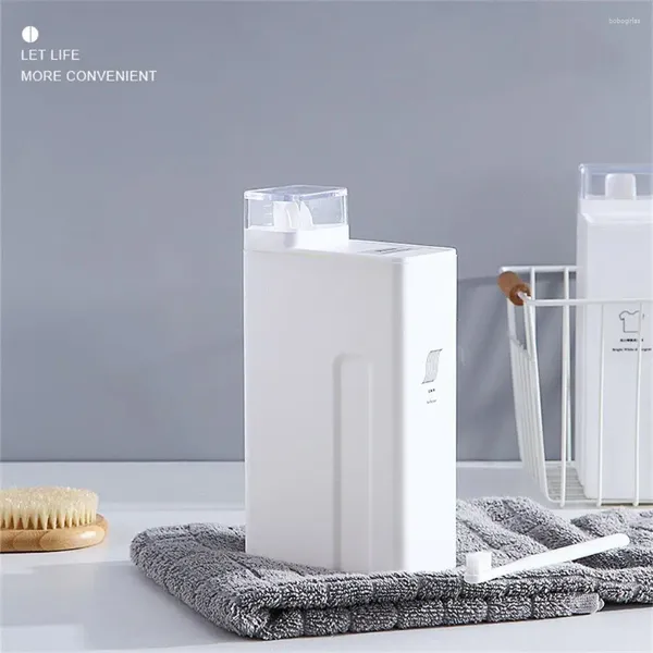 Garrafas de armazenamento plástico branco grande-capacidade amaciante detergente garrafa chuveiro gel shampoo dispensador vazio