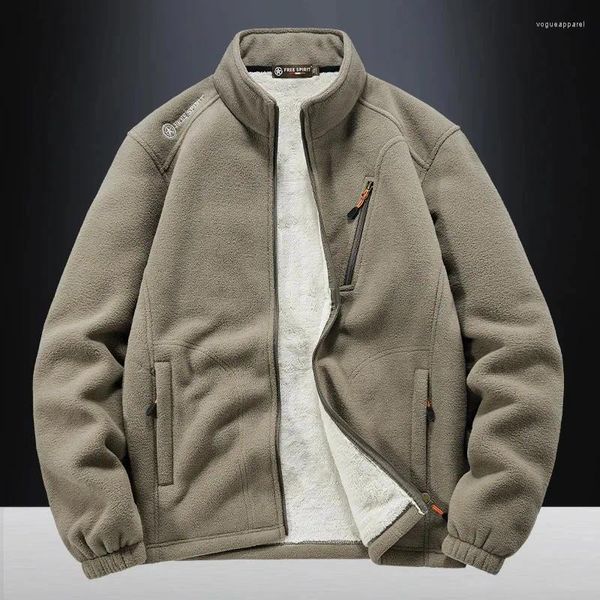 Herrenjacken, Fleecejacke, Übergröße, Winter, warm, dick, Mantel, militärisch, taktisch, Outdoor-Sportbekleidung, Reißverschluss, Oberbekleidung