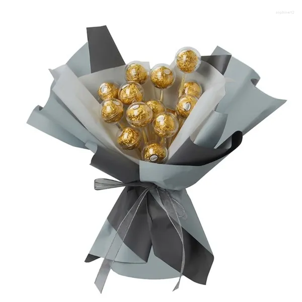 Confezione regalo 20 pezzi di palline di cioccolato in plastica per bouquet di nozze, decorazioni per feste di Natale F0T4