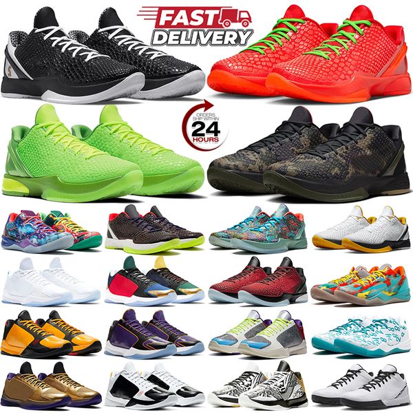 6 Scarpe da basket Mamba Protro Mambacita Grinch Think Pink 5 Alternate Bruce Lee Del Sol Big Stage Dark Knight Laker designer da uomo sneakers sportive da esterno