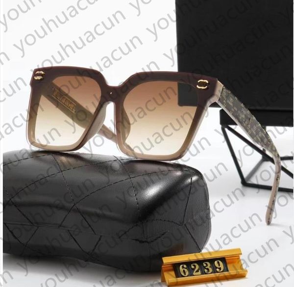 Óculos de sol de grife para mulheres Moda Chaneli Brand Men Large Frame Display Face Smal Fashion Sunglasses merece uma necessidade em Sunny August