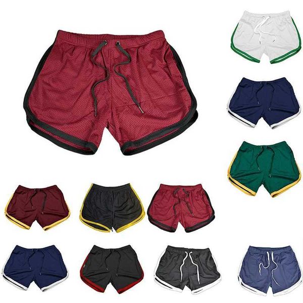 Shorts masculinos calções masculinos 2024 esportes ginásio sprint cinto elástico esportes masculino algodão macio misturado runningc240402