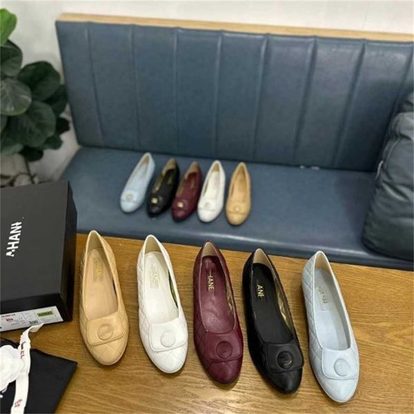 10 % RABATT auf Designerschuhe Xiaoxiangfeng Double School Buckle Ballet Dance Flat Bottom Fashion Lingge Shallow Mouth Round Head Soft Leather Top Shoes