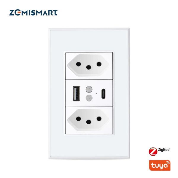 CONTROLLO ZEMISMART TUYA ZIGBEE Smart Brasile Presa 10A 20A Porta Alexa Google Home Control VOCE CONTROLLO