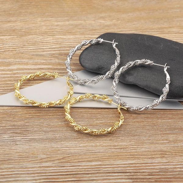 Ohrstecker Nidin Modern Fashion Style Schmuck Metall Hoop Gold/Silber Farbe Trend Verkauf Paar Geschenk Accessoires Aretes