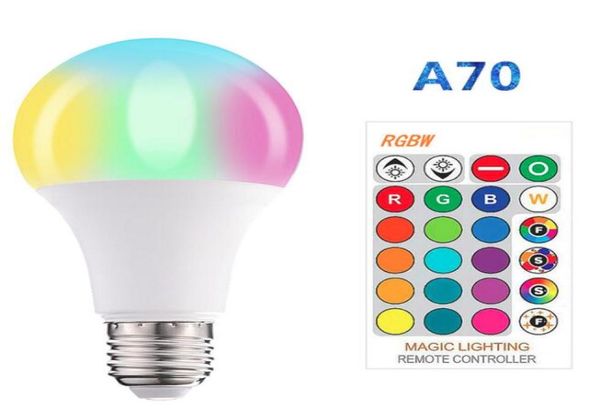 Lampada LED LAMP LAMPA LIMA LED E27 RGBW 3W5W10W15W con memoria 85265 V REMOTE CONTROLLO 16 CAMBIAMENTO COLORE LED LIGHT GLOBALE LUZ 24Key Control2943830