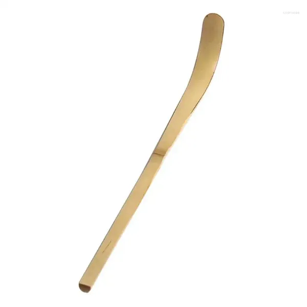 Misurini per il tè Foglia di legno Bastoncini di matcha Cucchiaio Articoli per il tè Utensili da cucina in bambù nero Gadget per spezie Utensile da cucina Cocina Accessorio