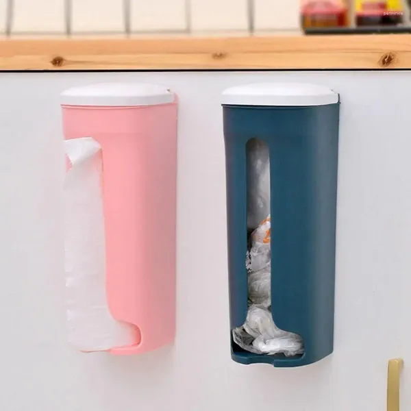 Bottiglie di stoccaggio Sacco per immondizia rimovibile Scatola portaoggetti sospesa a parete Accessori per la cucina Portaoggetti per contenitori in cotone