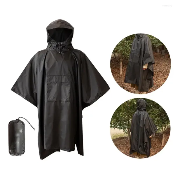 Regenmäntel, kompaktes Design, leichter Poncho, wasserdicht, für Erwachsene, Unisex, Regenmantel mit verstellbarer Kapuze mit Kordelzug, Aufbewahrungstasche für das Wetter