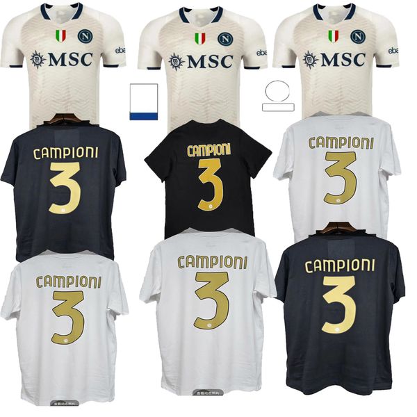 24/25 Napoli Yüksek kaliteli gözyaşı direnci futbol formaları Maglia Napoli Özel Baskı Zielinski Kvaratskhelia Man Campioni gömleği OSIMHEN LOZANO SSC Maillots