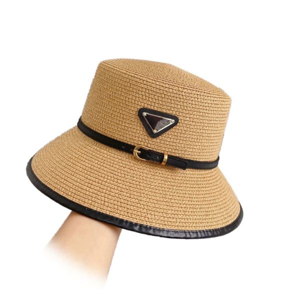 Chapéus de praia luxuosos cappello homme para mulheres viajando usam respirável confortável balde boné lavável verão unissex designer vintage chapéu de palha moda PJ088 H4