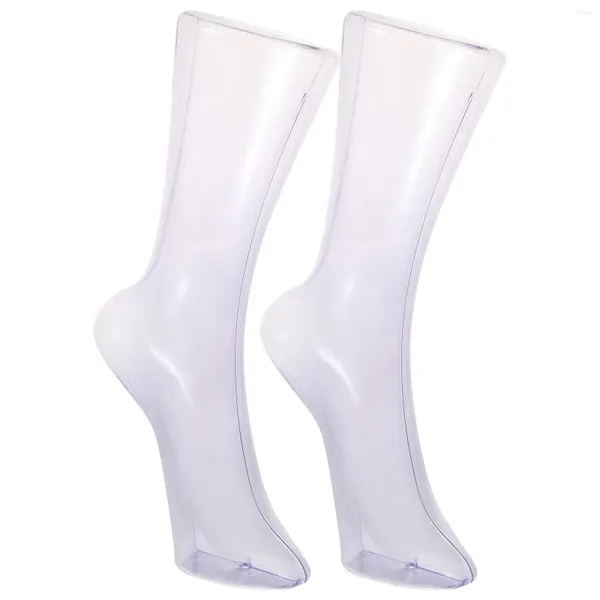 Декоративные тарелки, 2 шт., подставка для носков, манекен для ног, держатель для чулок, пластиковые мужские и женские прозрачные носки