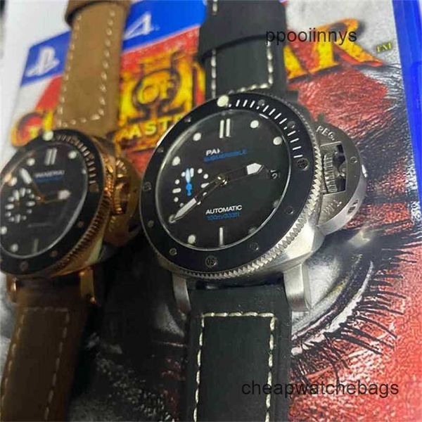 Paneraiss Herren-Armbanduhren, automatische Schweizer Uhr, automatisch, mechanisch, Ocean Star Diving, leuchtender Saphir, großes Zifferblatt WN-NBPQ