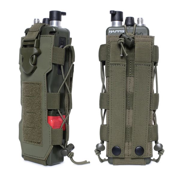 Talkie militar molle garrafa de água bolsa walkie talkie titular saco rádio bolsa coldre caça ao ar livre viagem esporte garrafa bolsa pacote