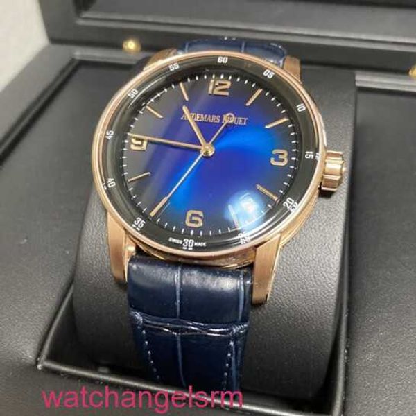 Orologio cronografo AP CODICE 11.59 Serie 41mm Orologio meccanico automatico moda casual da uomo svizzero di seconda mano Famoso orologio 15210OR.OO.A028CR.01 Tavolo singolo blu affumicato