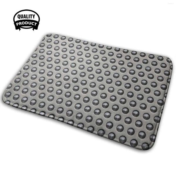 Teppiche Stahl Metall Textur Muster 3D Haushaltswaren Matte Teppich Teppich Kissen Schwarz Carbon Brutal Trend Gesicht Mann Eisen