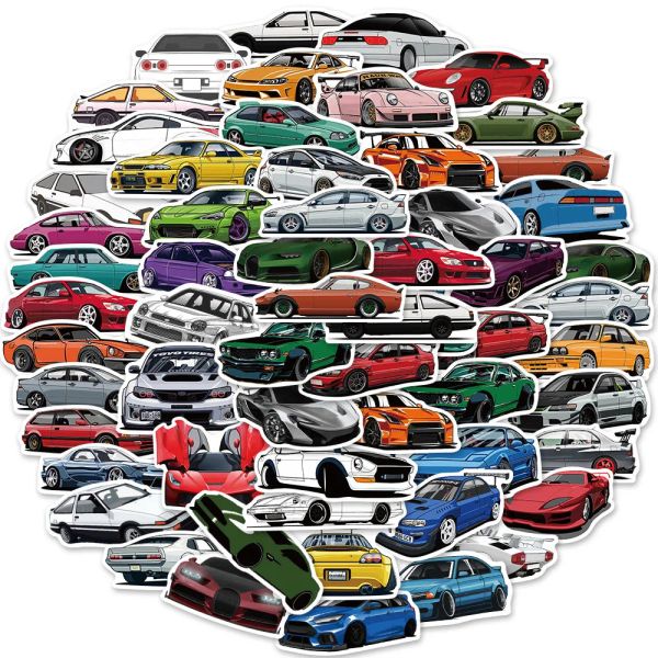 10/20/50/100pcs Racing Car Skateboard Bike Motorcycle Travel Luggage Toy Cool Vinyl Decal