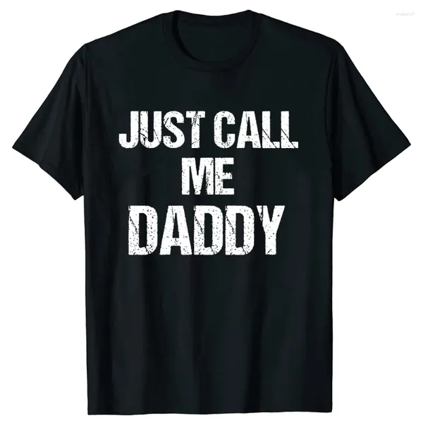 T-shirt da uomo T-shirt da uomo Divertente divertente Chiamami papà papà Padre Beach Tops Cotone Uomo Personalizzato Manica corta Abbigliamento
