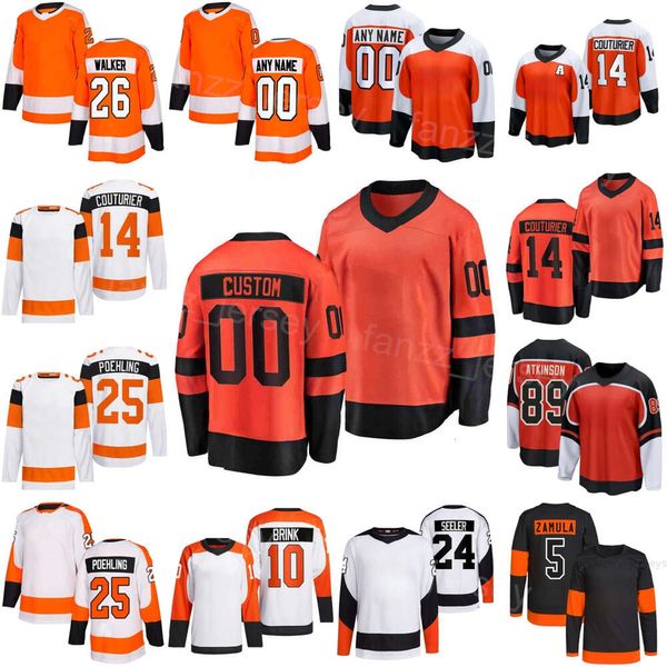 2024 2025 Hockey Stadium Series 89 Cam Atkinson maglie 14 Sean Couturier 10 Bobby Brink 26 Sean Walker 5 Egor Zamula 25 Ryan Poehling 24 Nick Seeler Youth Men Woman