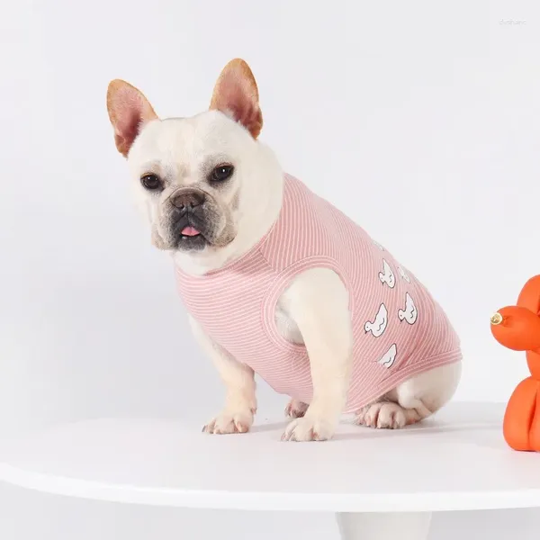 Vestuário para cães Venda por atacado Designer de luxo Moda Algodão Respirável Roupas Macias Verão Fino Pet T-shirt Roupas Camisas