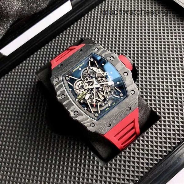 Роскошные копии часов Richadmills Автоматический хронограф Наручные часы серии 3502 Швейцарский автоматический механизм 40x50x16 мм Сапфировое зеркало Импортный резиновый ремешок HKU
