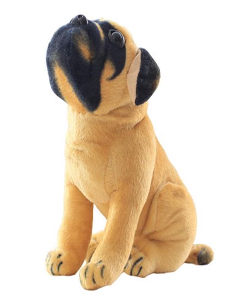 Dorimytrader simulação animal pug cão brinquedo de pelúcia macio recheado bonito animal boneca para crianças presente 28 polegada 70cm dy609658866592
