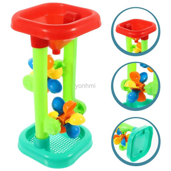 Sandspiel Wasserspaß Sanduhr Outdoor-Spielspielzeug Kinder Strand Windmühle Tisch Wasser Sandrad Wasserrad Kunststoff Kleinkind 240402