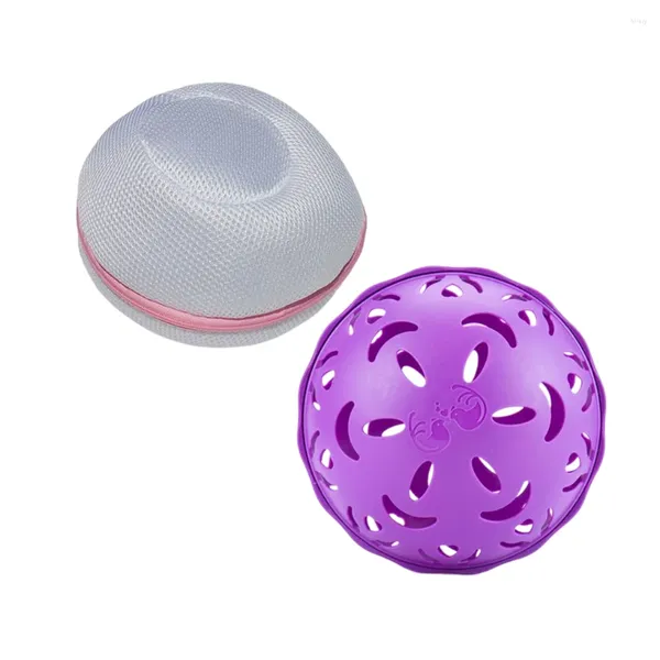 Мешки для стирки, женский мячик для стирки бюстгальтера, портативный сменный защитный однотонный съемный круглый домашний аксессуар для клетки