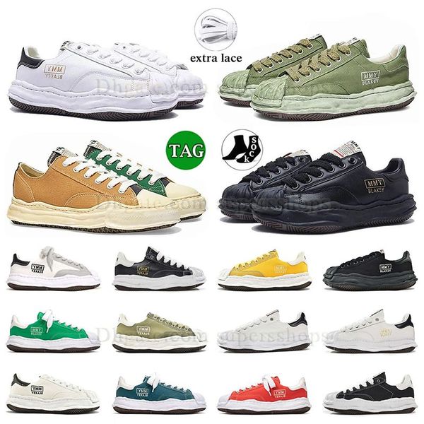 Sneakers di lusso Scarpe casual color kaki Suole ondulate Piattaforma da donna Mmy Canvas Walking Summer Dissolved Hank Signature Maison Mihara Yasuhiro Scarpe da ginnastica da uomo a taglio basso Gomma