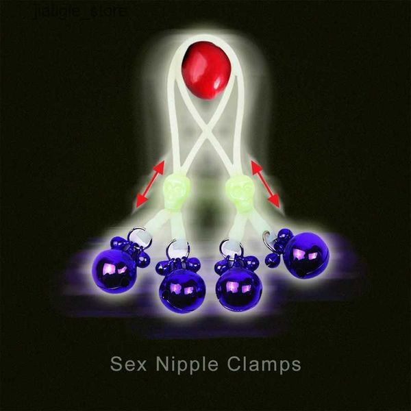 Andere Gesundheitszugänge EXOTIC Accessoires Ehepaar Sexwerkzeuge Fluoreszierende Seilblock Nippel Clip weibliche BDSM Erwachsene Flirt -Bindungsausrüstung Y240402