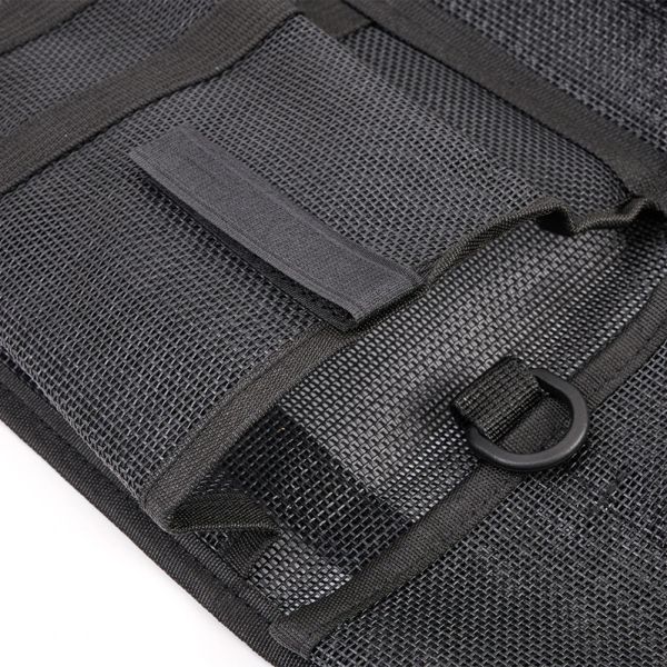 Barche 1pc kayak stoccaggio tampone nylon mesh kayak stoccaggio sacca canoa sedile kayak accessori strumenti di stocca