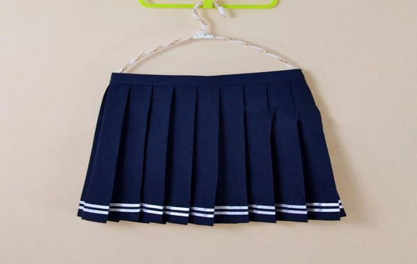 Uniforme scolastica coreana per le ragazze Gonna a pieghe Cosplay Carino giapponese Studente delle scuole superiori Gonna a vita alta 4XL Navy Mini gonna2910311