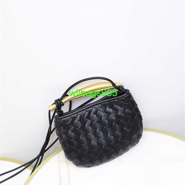 BottegVeneta Tragetaschen Sardine Designer-Taschen Family B Bag 2024 Neue Sardine Woven Dumpling Bag Fashion Crescent Bag Leder Womens Bag Half Rou haben Logo HB395T