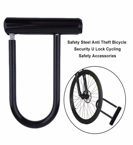 Bicicleta u bloqueio de bicicleta ciclismo aço anti roubo bloqueio de segurança ciclismo acessório de segurança com suporte de montagem chave locks6539489