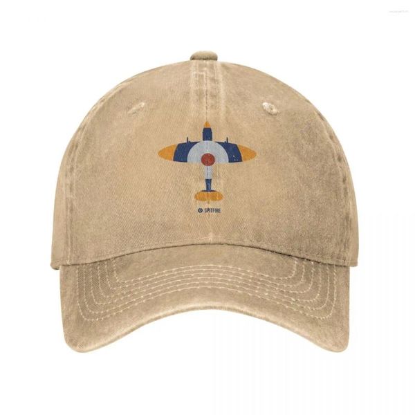 Ball Caps Vintage Raf Spitfire Üst Görünüm Kıyafet Unisex Style Beyzbol Kapağı Sıkıntılı Yıkalı Şapka Klasik Açık Aktiviteleri