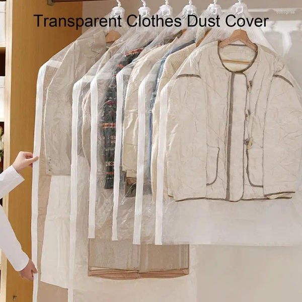 Sacos de armazenamento roupas vácuo sem extração de ar design para baixo saco de jaqueta para armário guarda-roupa transparente organizador de casaco