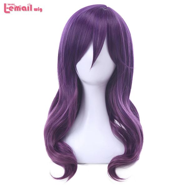 Perücken Lemail Wig Watashi Ga Motete Dousunda Kae Serinuma Cosplay Perücken 45 cm lila wellige Perücke mit Pony Synthetic Hair Hitzeresistent