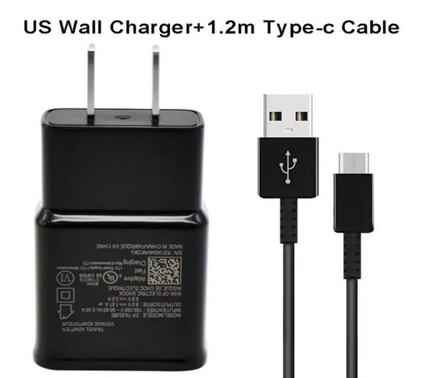 USB-Schnellladegerät für S8, 9 V, 2 A, Reise-Wandstecker-Adapter, volle 2 A-Heimladestation mit schwarzem Typ-C-Kabel, 2 Zoll 15690784