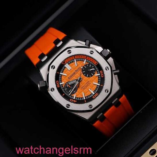 Часы AP с хронографом Royal Oak Offshore 26703ST Мужские спортивные часы Прецизионные стальные оранжевые автоматические механические швейцарские всемирно известные деловые часы Модные часы