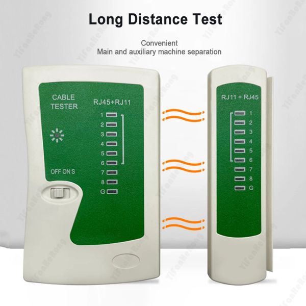 Cavo di rete Tester portatile RJ11 RJ45 CAT5 CAT6 UTP Test Networke Wire Telephone Retector Strumento