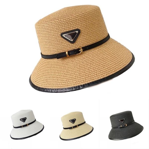 Atmungsaktiver Strandhut, Buchstabe P, Sommer-Designer-Strohhut für Damen, modisch, elegant, Cappello, poröse, coole Fischer-Luxuskappen, stilvoll, vielseitig, PJ088 H4