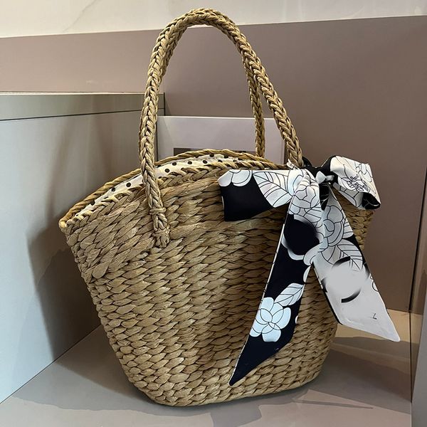 Bolsa de tecido de grama para mulheres novas bolsas de praia de grande capacidade versátil bolsa de ombro único bolsa grande moda bolsas Instagram CSD2404026-12